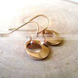 Circle geometric jewelry gold plated dubai jewelry hoop earrings for Bridesmaid gift