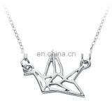 New Hot Wholesale Hollow Slivery Origami Pendant Necklace