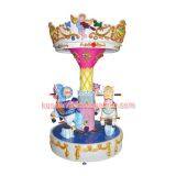 Zhongshan Amusement Theme Park Equipment Merry go Round, 3 Seat Revolving Horse Carousel Mini Kiddie Rides Earn Money thumbnail-4