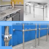 52inch stainless leg frame for white artificial marble countertop with double bowl