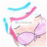 New Fashion Cotton Dog Waistcoat Thin T-shirt Teddy Pomeranian Bichon Chest Muscle Bikini Printed Pet Clothes thumbnail-1