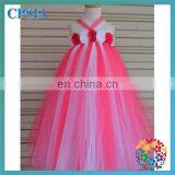 Blue Flower Children Girl Dress Fashion Kids Girls Boutique Two Layers Dress Factory Price Baby Girls Tutu Dresses thumbnail-2