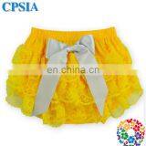 Wholesale Baby Ruffled Bloomers Lace Baby Girl Bloomers,solid Color Baby Diaper Cover thumbnail-3