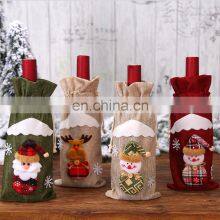 2020 Amazon Hot Sale Cheaper Christmas Snow Santa Wine Bottle Bags for Wine Decoration thumbnail-2
