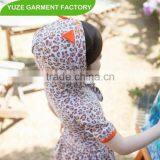 High Quality Leopard 1pc Kids Swim Jumpsuits With Hood thumbnail-3