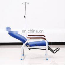 High Quality Medical Carbon Steel Transfusion Chair With Storage Basket and Footrest for Hospital Use thumbnail-5