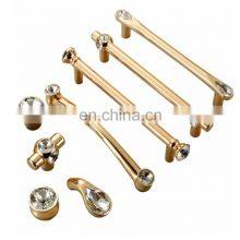 Premium Oem Factories Furniture Door Pull Handle Zhongning Kitchen Cabinet Furniture Handle & Knobs Gold Diamond& Kno