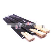 Customized High Quantity Takeaway Black Paper With Printing Disposable Bamboo Chopsticks thumbnail-2