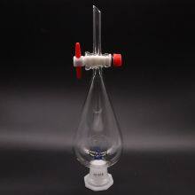 Pear Shaped Glass Separatory Funnel PTFE/glass Piston Complete Specifications Accurate Scale thumbnail-2