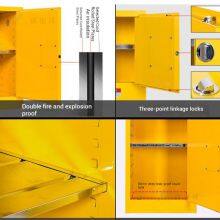 Red 30 Gallon Fireproof Flammable Storage Cabinet With Adjustable Shelving System - Color Coded for Safety thumbnail-4