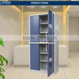Wholesale Price Metal Office Furniture Complete Open Door File Cabinet Blue Color 2 Tier Steel Filing Cabinet thumbnail-2