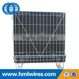 Storage foldig stacking wire mesh container