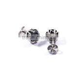 Black Stainless Steel 2 Gram Gold Beautiful Designed Earrings thumbnail-4