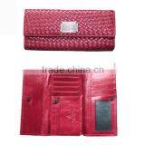 High Quality Weaven PU Leather Female Purse thumbnail-1