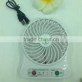 Rechargeable Battery Powered USB Cooler Adjustable Speed Usb Personal Fans Mini Usb Fan With Led Light thumbnail-2