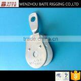 Zinc Alloy Nickel Plated China Manufacturer Small Single-wheel Pulley With Round Eye thumbnail-4