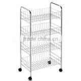 4 Tier Mobile Metal Tiered Fruit Basket thumbnail-1