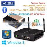 Green Mini PC TDP 7.5W Fanless Nettop With Intel Celeron Dual Core N2810 8G DDR3L 256G SSD HTPC Support 1080P OpenELEC XBMC thumbnail-1