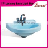 Wholesale Chaozhou factory Porcelain Sanitary Ware Oblong basin Light Blue Colour