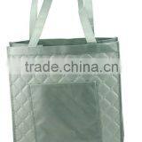 Embossed non woven shopping bag, quilted material inside, high quality