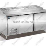 650L stainless steel pizza refrigerator/pizza worktable freezer