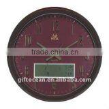 Analog & Digital Dual Function Wall Clock With Calendar