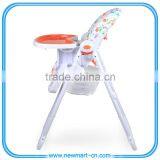 Hot Sale Baby Feeding Wheel High Chair Adjustable Height and Backrest thumbnail-6