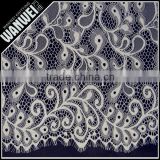 Lace guipure knitting eyelash grass flowers 3M wideth 100% nylon lace fabric for dresses trim skirts wedding gown design 5916