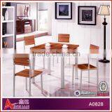 A0828 Wholesale square wooden dining table and chairs