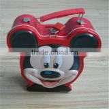 Relief accepted Mouse storage tin box with handle