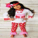Wholesale Fall Long Sleeve Children Clothes Floral Baby Girl Boutique Outfit thumbnail-5