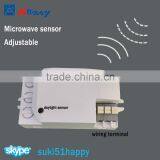 Adjustable Microwave Motion Sensor Switch 200w Adjustable Sensor Distance Time Lux Dimmable 50/60Hz