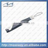 Custom Fancy Blank Metal Leather Cell Phone Charm Strap