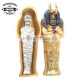 resin Egyptian crafts Anubis Sarcophagus with Mummy