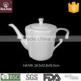 H4749 oem new design super white porcelain white ceramic tea pot