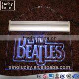 Clear Acrylic Led Display Hanging Display Board Outside Coffe Shop or Barware