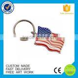 New Arrival Custom Enamel American Flag Metal Keychains With Epoxy