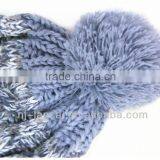 Fashion Winter Ladies Knitted Cable Peaked Hat With Pom-pom thumbnail-5