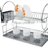 Chrome Plated Wire Dish Rack With Two Tier