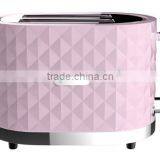 Newest Hot Sale High Quality High End Diamond Design 1000W 2 Slice Wide Slot Toaster thumbnail-3