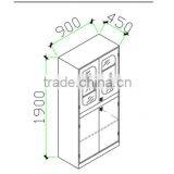 Laboratory Steel Glass Door 6-drawer Tall Storage Cabinet thumbnail-6