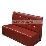 Custom red leather restaurant booth tufted banquette sofa seating for sale