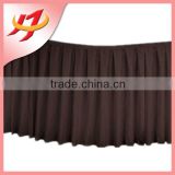 100% Polyester Plain Fabric Pleated Wholesale Banquet Table Skirt Styles