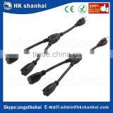 Wholesale Hot Sale Electrical Cable Nema 5-15p Plug Male to 2 x Nema 5-15r Female 2-Outlet AC Power Y Splitter Cord Power Cable