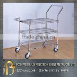 Chrome plated cart for dust-free workshop/the stainless steel trolley