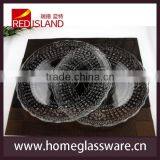 VINTAGE CLEAR Embossed GLASS DESSERT PLATES Trustworthy thumbnail-4