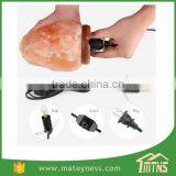 Wood Base Natural Crystal Himalayan Rock Salt Lamp thumbnail-3