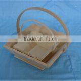 Unfinished Handmade Decorative Wooden Handel Basket Wholesale thumbnail-3