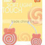 New Arrival Cute Lollipop Candy Design LED Table Lamp, Creative Flexible Smart Touch Sensor Rechargeable Decorative Night Light thumbnail-1