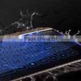 Newest Fashion Glass Touch LED Backlit Universal Wired Keyboard Transparent Glass LED Touch Keyboard thumbnail-4